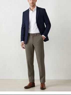 Claiborne Men Grey Dress Pants NWT Size 30S Flat Front Straight Leg Trousers❤️